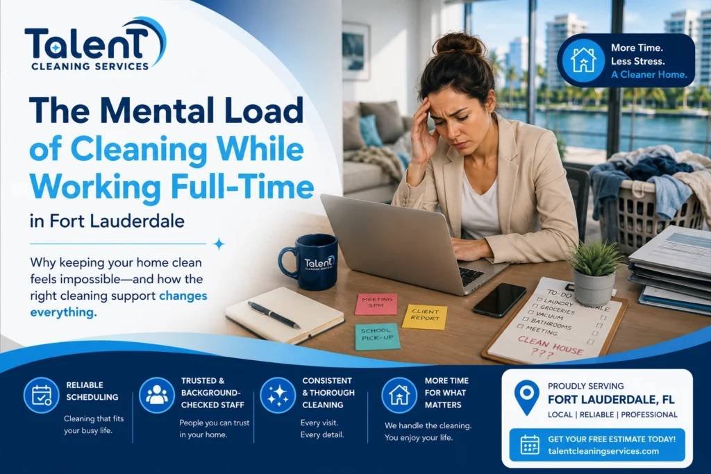 Gere uma imagem única, totalmente personalizada, estilo hero banner de blog com dimensão de 1600 x 500, com headline embutida e branding, pronta para usar no topo do artigo Preparing Your Home for July 4th Guests? Professional House Cleaning Services in Fort Lauderdale, FL